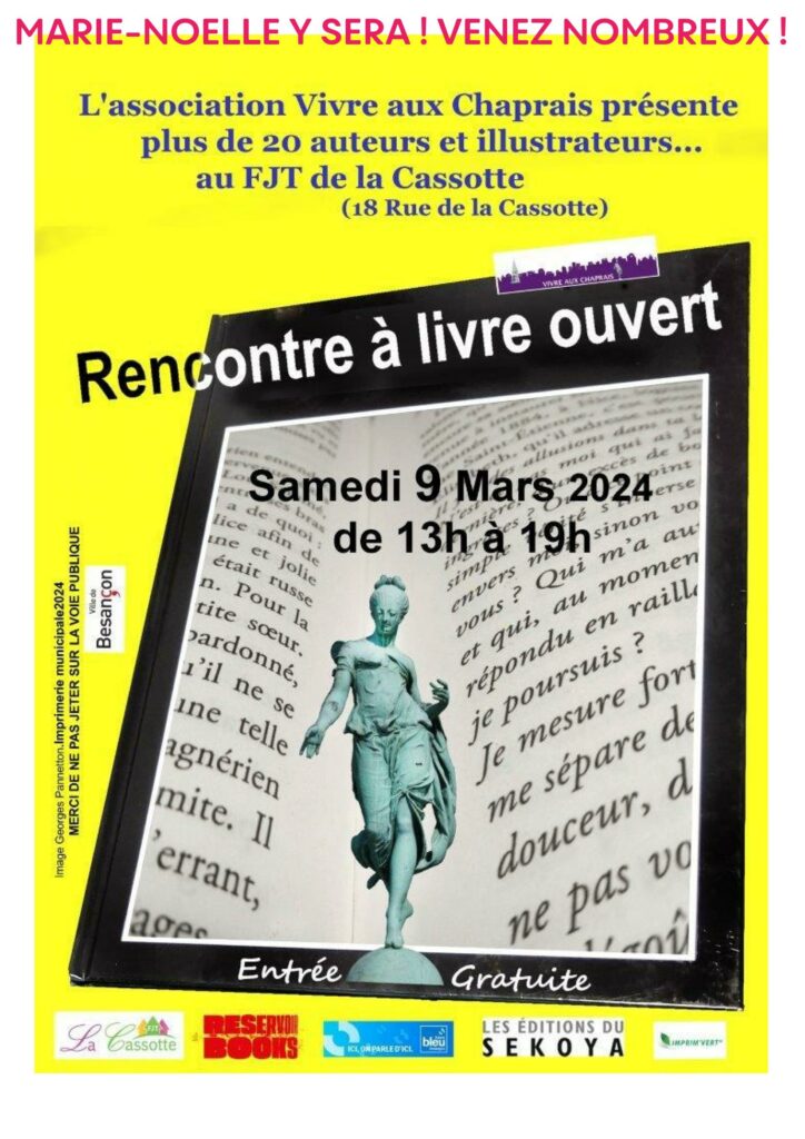 9 mars 2024 : Marie-Noëlle Besançon à « Rencontre à livre ouvert »
