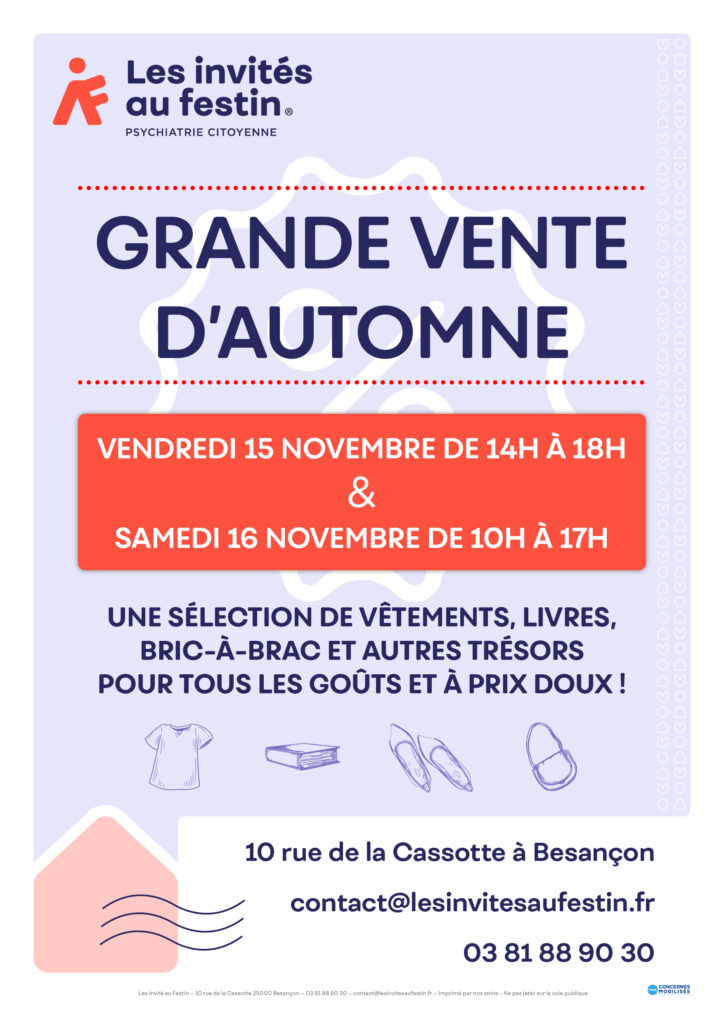 15 et 16 novembre 2024 : GRANDE VENTE D’AUTOMNE !